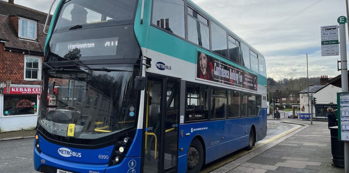 Bus parked near Farnham in Labour ward